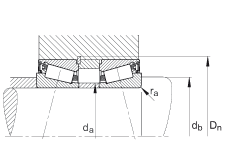 圓錐滾子軸承 JK0S060, 整體圓錐滾子軸承，單側唇密封，直徑系列 0