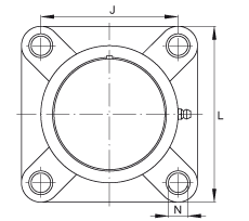 軸承座單元 PCJ25-TV-FA125.5, 四孔塑料軸承座,帶偏心鎖圈的外球面球軸承,帶 Corrotect? 涂層,P型密封 軸承座單元 PCJ25-TV-FA125.5, 四孔塑料軸承座,帶偏心鎖圈的外球面球軸承,帶 Corrotect? 涂層,P型密封