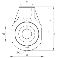吊裝式軸承座單元 PHE30, 鑄鐵軸承座,帶偏心鎖圈的外球面球軸承,P 型密封 吊裝式軸承座單元 PHE30, 鑄鐵軸承座,帶偏心鎖圈的外球面球軸承,P 型密封